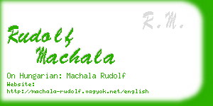 rudolf machala business card